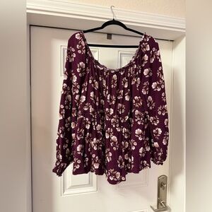 Torrid 3 Floral Purple Women's Top
